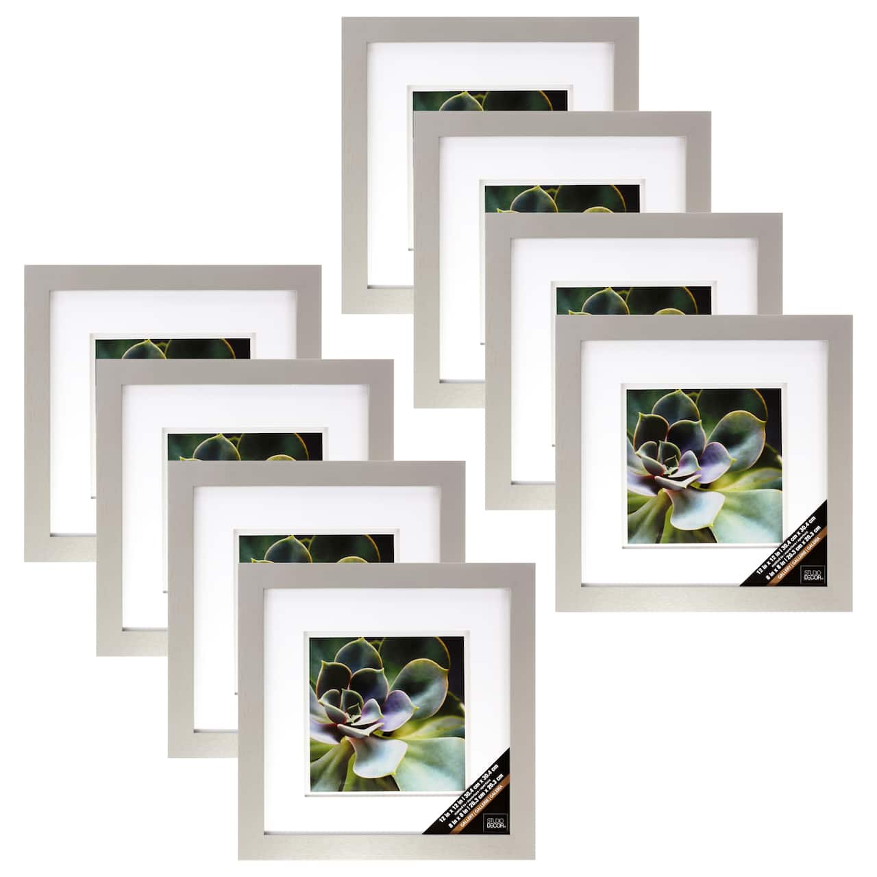 8 Pack: Gray Gallery Wall Frame with Double Mat by Studio Décor®
